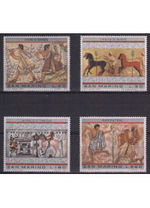 1975  San Marino Arte Etrusca 4 valori nuovi Sassone 931-4